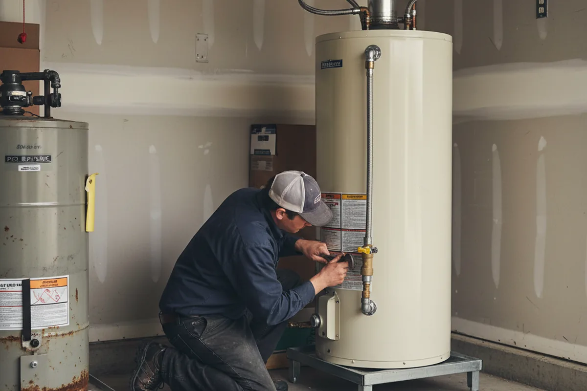 Water heater and shutoff valve replacement in Martindale